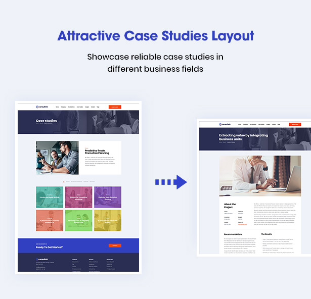 Consultek Case Study Layouts- Consulting Business WordPress Theme