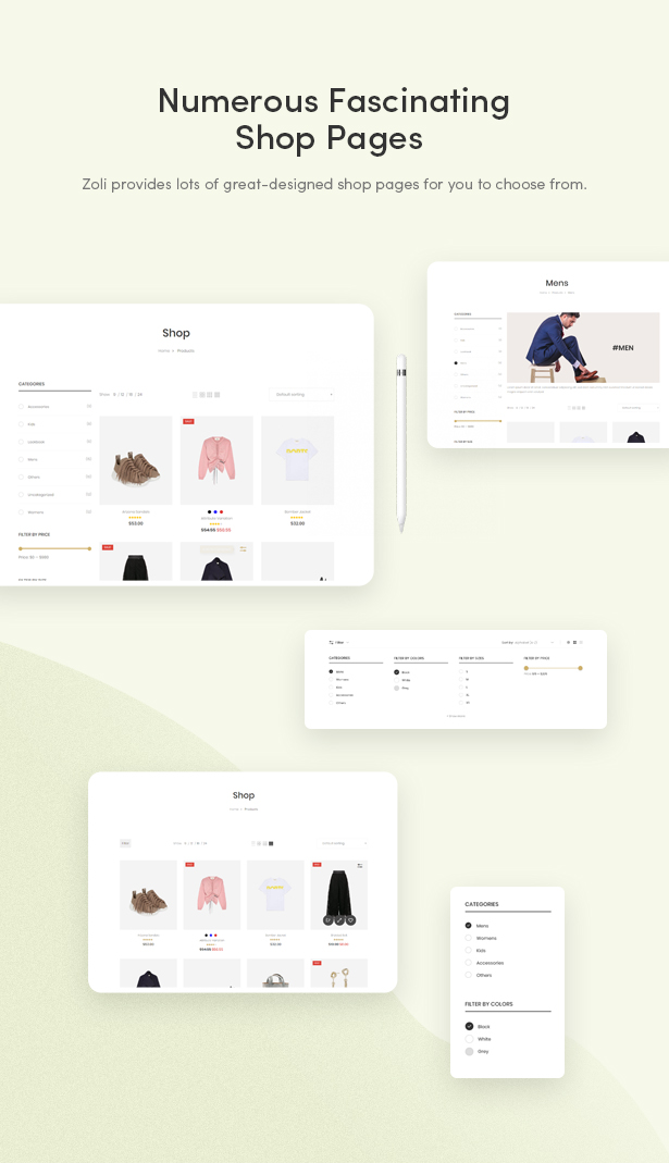 Offer Various Fantastic Shop Pages - Zoli - Minimal & Modern Fashion WooCommerce WordPress Theme